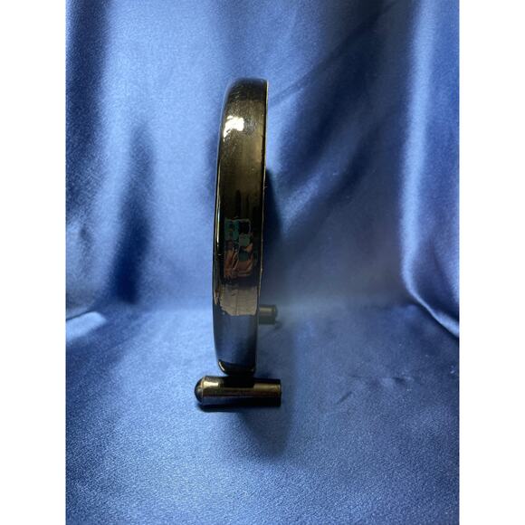 Asian Art Carved Jade and Coral Round Black Lacquer Frame - Picture 2 of 7